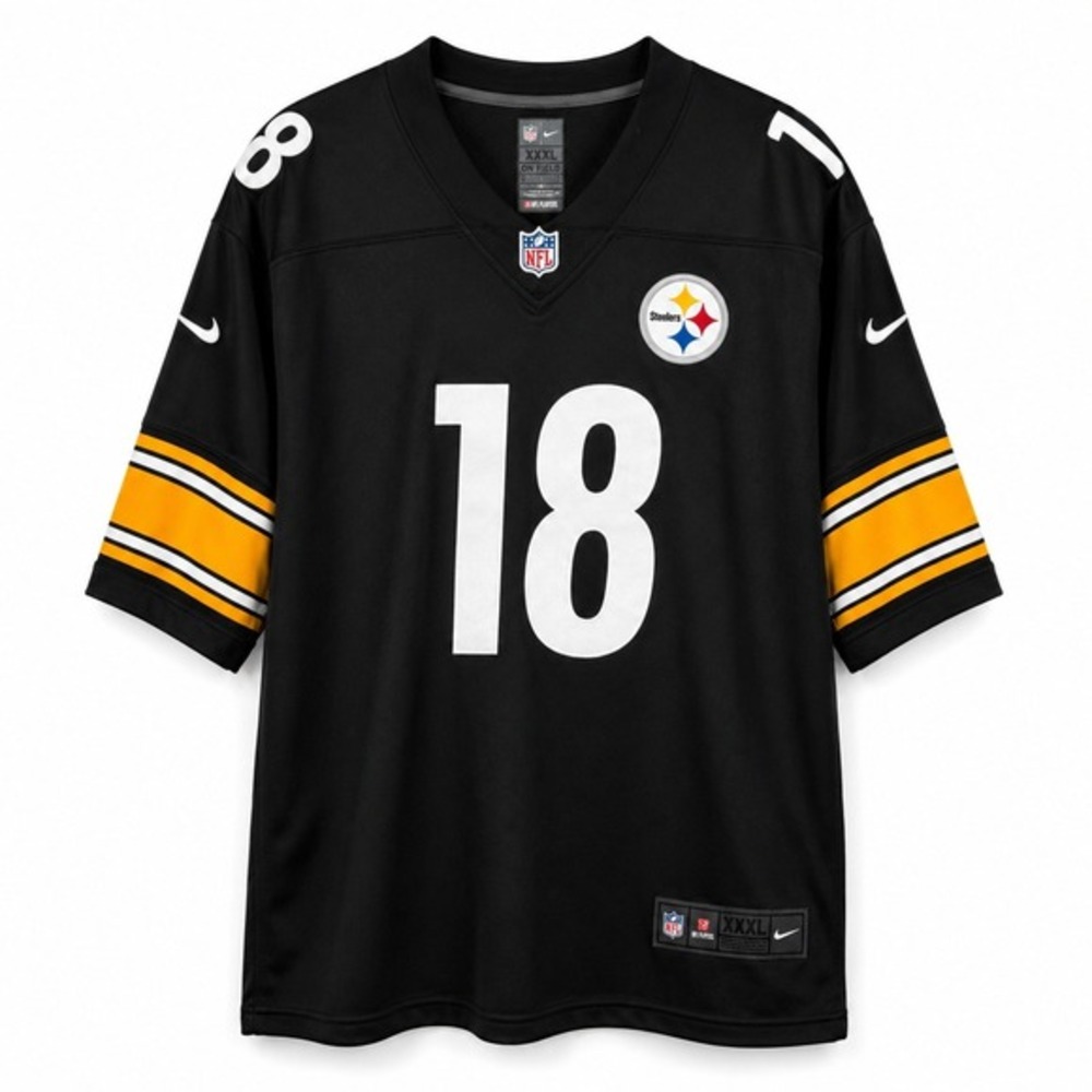 Nike Pittsburgh Steelers Diontae Johnson 18 NFL On Field Jersey Black Mens XXXL
